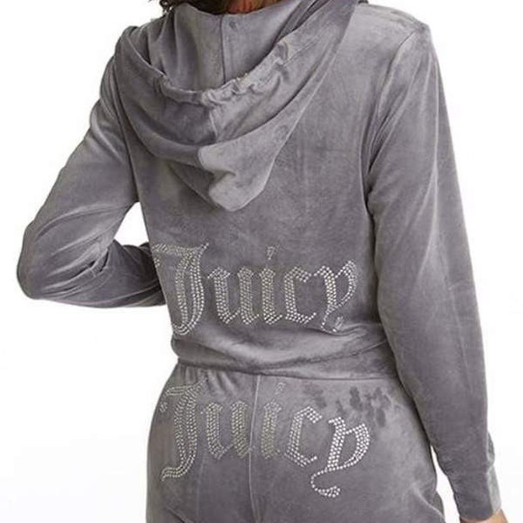 Juicy Couture Tops - JUICY COUTURE Rhinestone Velour Hoodie & Pants Set